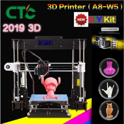 2020 upgraded version of A8-W5 3D DIY printer Reprap i3 nozzle aluminum alloy Pritner Focus DIY kit filament recovery power off
