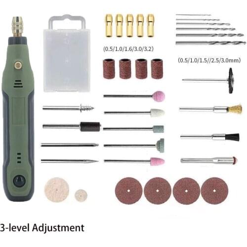 3.6V 35PCS Mini Electric Grinder Tool Dremel Drill Electric Grinding Set For Jewelry Wood Carving Dremel Tools