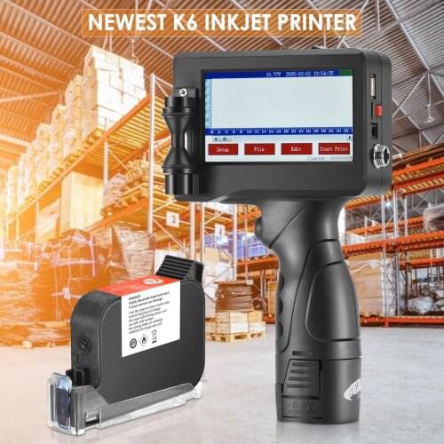 600DPI Touch Inkjet Portable Hand Jet Handheld Printer For Logo/ Expiry Date/Batch Code/Serial Number/Label/Barcode/QR Code