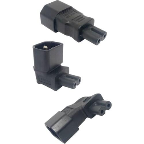 90 Degree IEC 320 C14 to C7 Power Adapter Male to Female Plug Converter AC CONVERTER IEC 3Pin Female to 2Pin Male