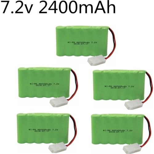 7.2v 2400mAh Battery Pack for RC Electric Toy tool boats Cars Tank Toys Gun NiMH 7.2v AA nimh Battery Tamiya Plug 1/2/5/10 pcs