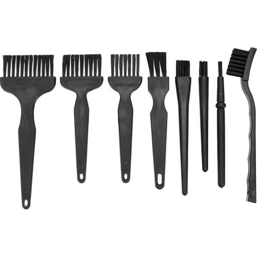 Dust Cleaning Brush 8Pcs/set ESD Safe Synthenic Fiber For Mobile Phone Tablet PCB BGA Repair Work Anti Static Brush