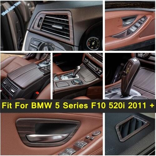 Auto Styling Inner Door Armrest Handle Panel Window Rise Lift Down Switch Cover Trim ABS For BMW 5 Series F10 520i 2011 - 2016