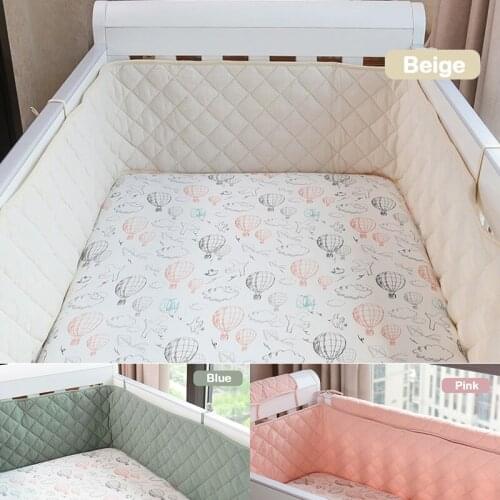 Baby Crib Bumper Cotton Thicken Crib Around Cushion Cot Protector Pillows Newborns Room Bedding Decor Crib Rail Covers Bedding