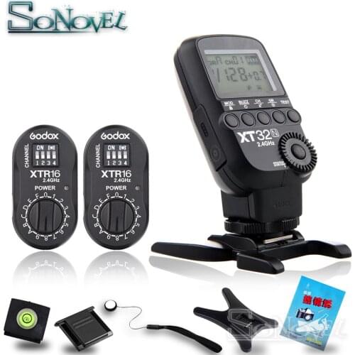 Godox XT32N 2.4G Wireless HSS 1/8000s Flash Trigger+2*XTR-16 Receivers For Nikon GODOX AD360 AD360II AD180