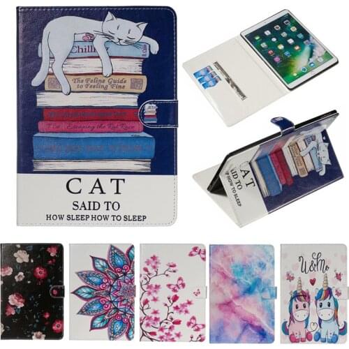 Case For Apple iPad 2 3 4 Cover iPad 4 case Cartoon Smart PU leather Card slot Stand Tablets case for iPad 2/3/4 case 9.7 inch