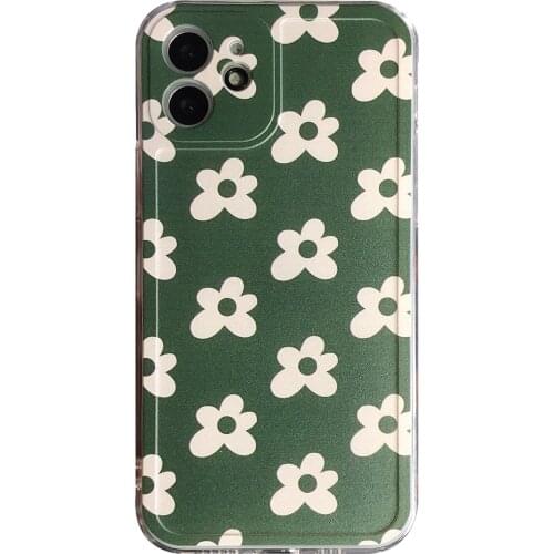 Summer White Flower Pattern Case for iPhone 12 Pro Max Back Phone Cover for 12 11 Pro Max X XS XR 8 7 Plus SE 2020