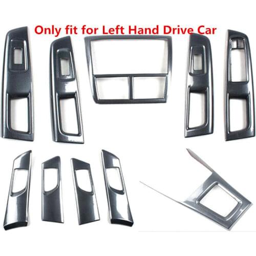 Fit For Subaru Forester 2009 2010 2011 2012 Carbon fiber Interior Decoration Trim 10pcs