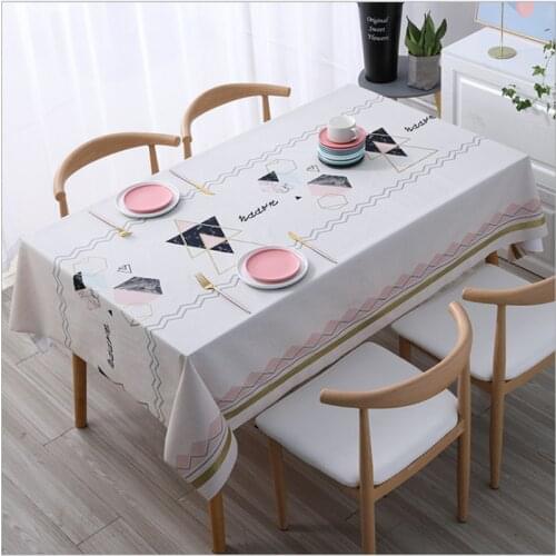 EMD KONI Rectangular Woven Tablecloth PVC Waterproof and Oilproof Tablecloth Kitchen Decoration Party Tablecloth