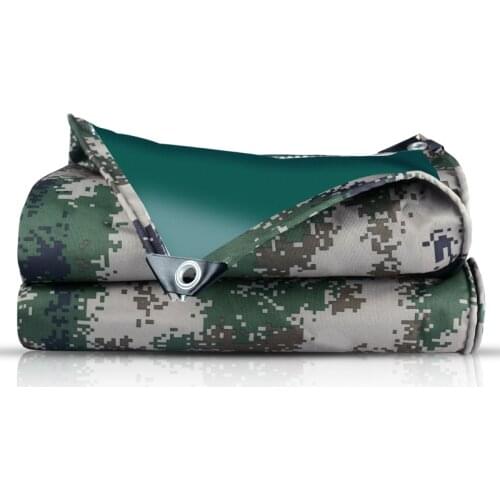 Hot Sale Camouflage Tarp Waterproof Tarpaulin Thicken Sun Shade Sail for Home Garden Outdoor Customized Size