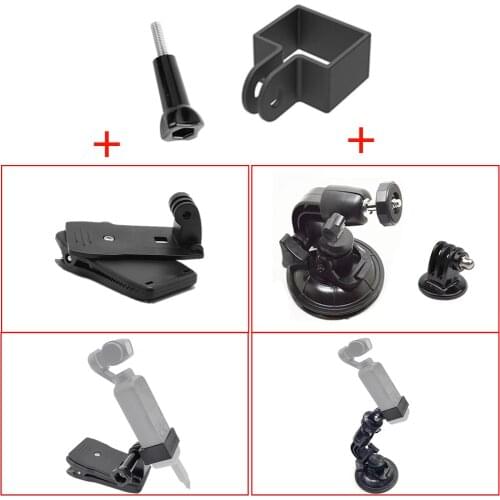 TUYU DJI Osmo Pocket camera Handheld Universal Stabilizer Bracket with Backpack Clamp Suction cup For OSMO Pocket Accessories