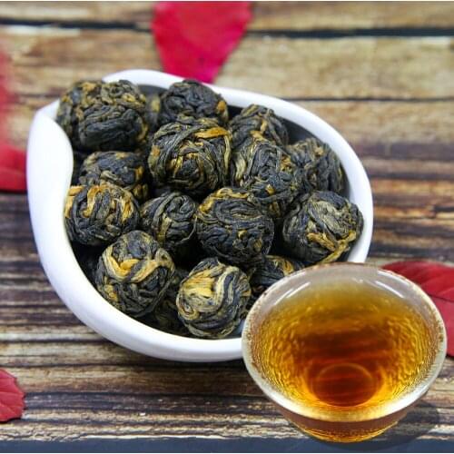 Chinese Tea Yunnan Black Tea Ancient Trees Dian Hong Golden Pearl Dianhong Tea Red
