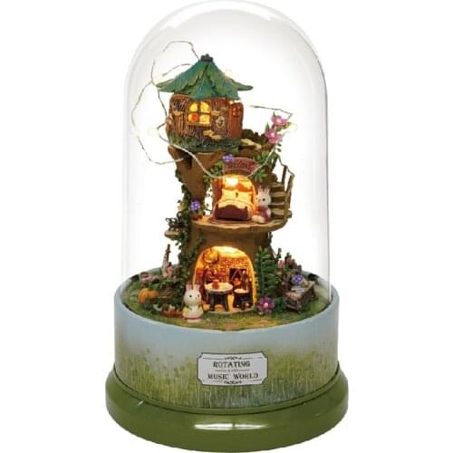 Doll House Mminiature Dollhouse Wooden Casa De Boneca Houses With Furnitures toys for children Birthday Gift FOREST WHIM B027