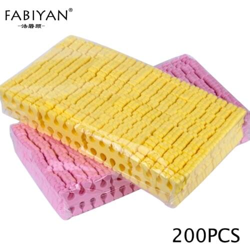 Lot 200pcs / 100 Pairs Toe Separators Finger Foot Sponge Soft Gel UV Tools Salon Polish Manicure Pedicure Nail Art