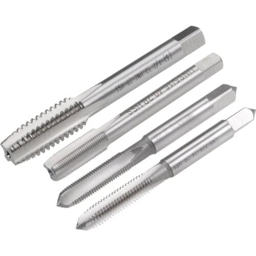 Uxcell 1Pcs Machine Tap UNS Thread 2A Class 3 Flutes HSS for Drilling Tapping Cutting on Soft Metal Aluminum Plate Iron