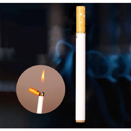 Mini cigarette lighter with novel personality unique creativity open flame, easy to carry, direct-mounted grinding wheel lighter