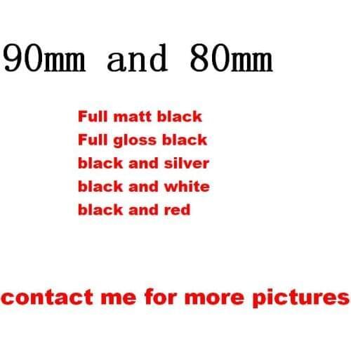 Mix 100pcs DHL 80mm 90m Car Styling Front Grille Rear Trunk Emblem Replacement Logo Sticker gloss matt black silver blue white