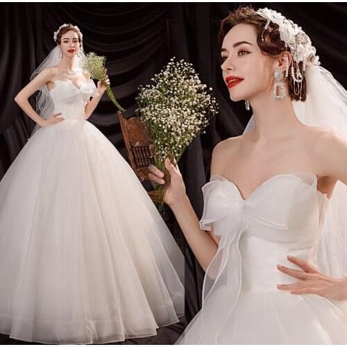 Fashion Sweetheart Strapless Pleated Floor Length Wedding Dress +Free Petticoat 986