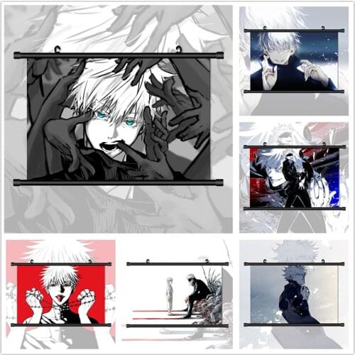 WTQ Jujutsu Kaisen Satoru Gojou Canvas Painting Anime Manga Jujutsu Kaisen Poster Wall Art Picture Room Decor Home Decor