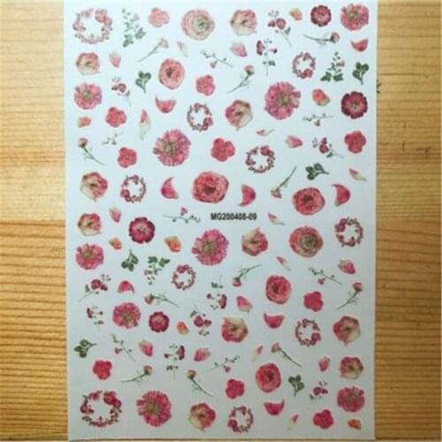 Nail Stickers Light Back Adhesive Traceless Nail Art Flowers Nail Decoration Nail Decals