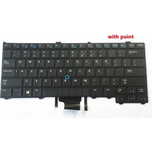 New for Dell 12 7000 E7240 E7420 E7440 US keyboard Backlit with point 08PP00