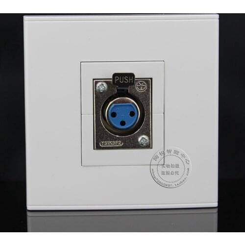 86*86mm Wall Face Plate Microphone XLR Jack Outlet Socket Assorted Panel Faceplate