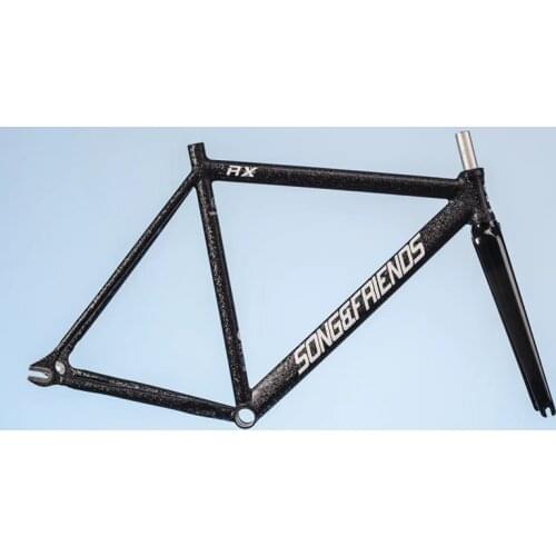 RX 700c 6061-T6 Aluminum and Fork Fixie Bike Frame 48-60cm Fixed Gear Frame High Quality Bicycle Parts Frameset