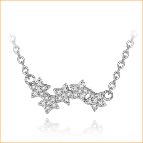 Shining Star Necklace Choker 925 Sterling Silver Necklace For Women Jewelry Necklaces & Pendants Charms Jewellery Colar Kolye