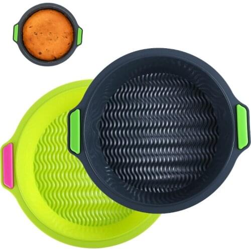 Silicone Round Non-stick Cake Mold 1700ml Cake Bread Pans Bakeware DIY Desserts Mould Kitchen Baking Tools