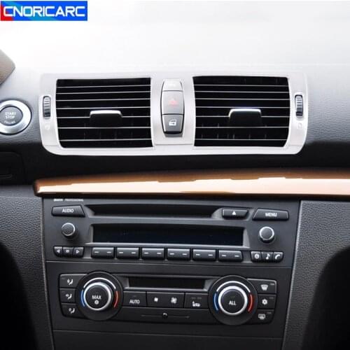 Car Styling Control Air Vents Frame Decoration Cover Sticker Trim For BMW 1 Series E81 2007-2011 Interior Accessories