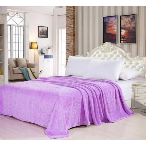 Super Soft Coral Fleece Blanket On The Bed Warm Baby Blanket bed sheet Spring/Autumn Embossed Sofa/TV Throw blankets 180x200cm