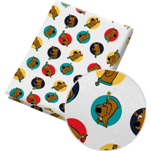 Printed Polyester Cotton Fabric Cartoon Dogs Printed For DIY Patchwork Quilt Sewing Needlework Materials 50*145cm