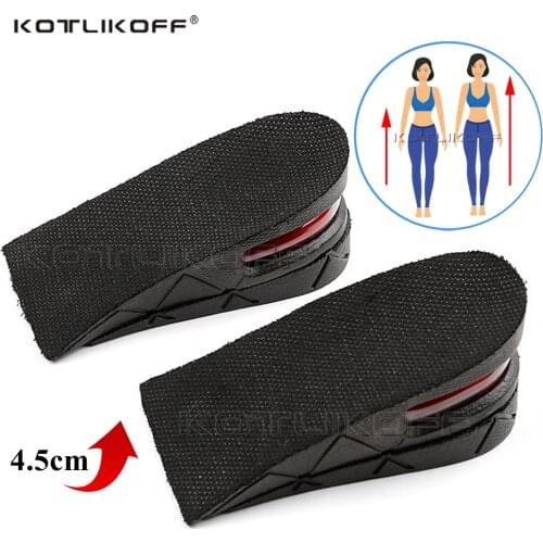 Height Increase Elevator Shoe Insole 2-Layer Adjustable Air Cushion Shock Absorption Half Insole Lifts 3cm/4.5cm Taller Inserts