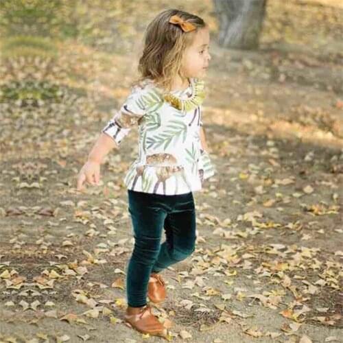 Vintage princess girls pants slim pencil leggings toddler kids velvet trousers baby girls clothing spring autumn