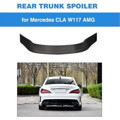 For Mercedes-Benz CLA Class W117 CLA180 CLA200 CLA250 CLA45 AMG 2013 - 2019 Carbon Fiber Rear Trunk Lip Spoiler Wing Boot Lid