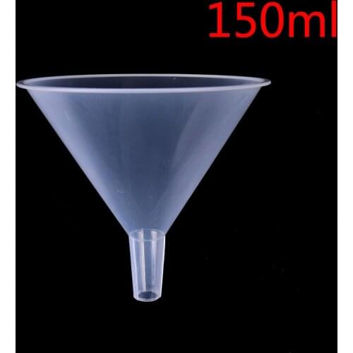 1/2" 150ml Plastic Mini and clear White Filter Funnel Laboratory transfer perfume