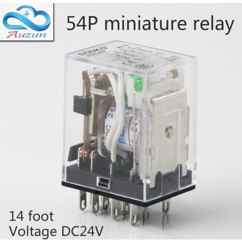 10 pieces hh54P small current relay intermediate relay DC24V 14a foot 5 a4 4closure ECNKO
