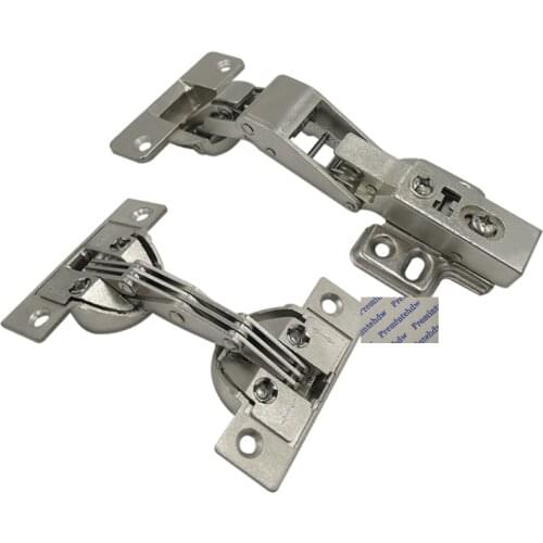 2Pcs Single / Double Cup Miter Hinge Cabinet Cupboard Embedded Invisible Cabinet 45 Degrees Diagonal Edged Door