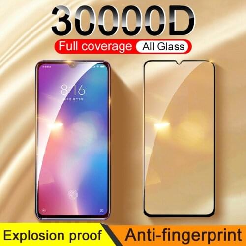 30000D Full Cover Tempered Glass For Xiaomi 9 8 se A1 A2 A3 lite 5X 6X Screen Protector Xiaomi CC9 e max 2 3 Pocophone F1 Glass