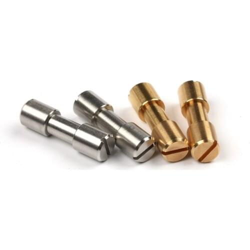 4PCS Knives Screw DIY Countersunk Head Rivets Across Word Shape Brass/ Stainless Steel Knife Screw Handle Plate Fastening