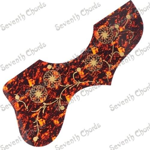 4 Pcs Gold Flower Acoustic Guitar Pickguard Pick Guard Anti-scratch Plate guitar part Red White Brown Black guitar accessories