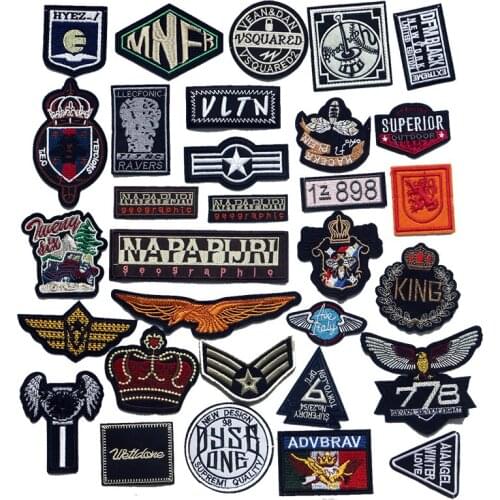 Black And White Patch Embroidery Badge Decal Iron Stripe DIY For Clothes, Hats And Backpack Accessories a Hole Patching Decal