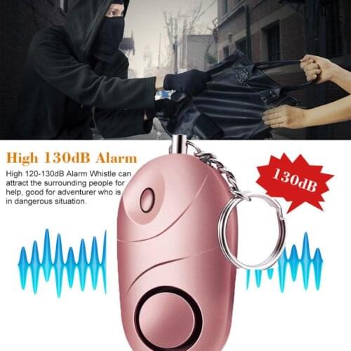 130dB Self Defense Alarm Egg Shape Child Girl Women Security Protect Alert Personal Safety Scream Loud Emergency Alarm Keychain