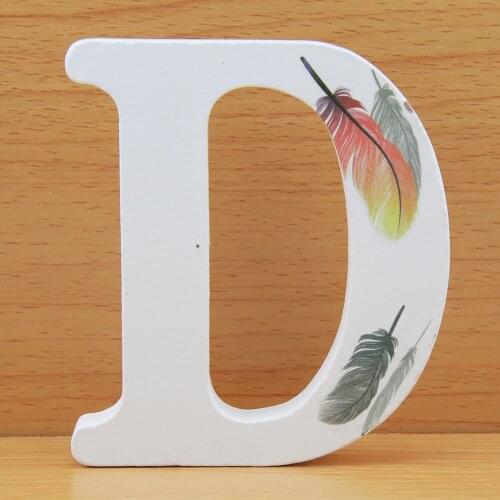 DIY 10cm Handmade Animal Shape Wedding Feather Wooden Letters Decoration Letters Word Letter Name Design Crafts