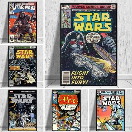 Disney Classic Movie Star Wars Canvas Painting Characters Comics Posters and Prints Wall Art Picture for Living Room Home Decor