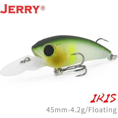 Jerry Iris Floating Fishing Lure Quality Wobbler Plastic Hard Bait Treble Hook 4.5g 45mm Pesca Artificial Cankbaits Fishing Tack