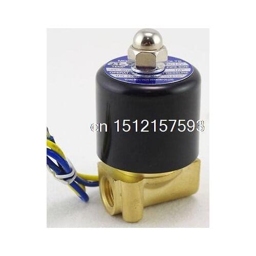 Methane Gas Fuel Propane 2 Ways NC Solenoid Valve 1/4" BSPP Connection 12VDC