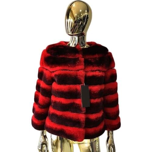 2021 Hot Sale Women Real Rex Rabbit Fur Coat High Quality Jacket Women Winter Warm Fashion Overcoat Custom Size And Color