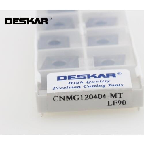 10PCS DESKAR CNMG120404 CNMG120408 MT TC LF90 External Turning Tools Cermet Inserts Cutter Tool Parts Lathe Machine