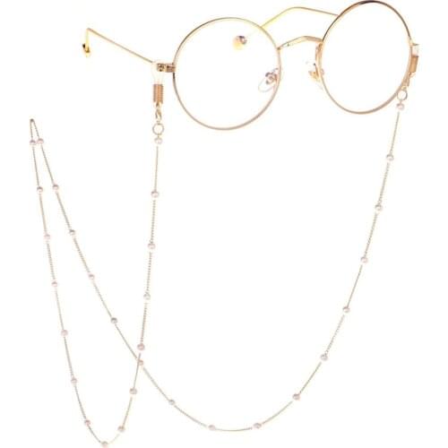 JGL007 2020 new design sleek pearl eyeglasses chain Charm Elegant Eyewear Lanyard Sunglasses Strap Cord Holder women jewelry